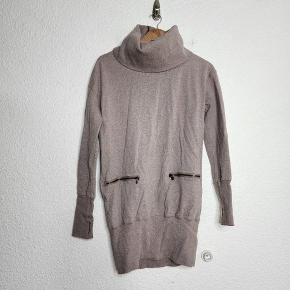 Sweaty Betty Cow Neck Back Zipper Tunic Sweatshirt Women's Size Medium